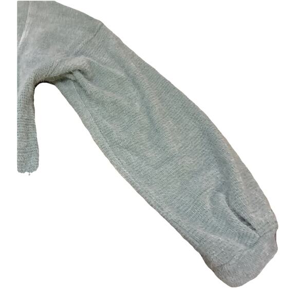 C&C California Sweater Womens Size Medium Seafoam Pullover V-Neck Knit Cotton - Picture 6 of 14